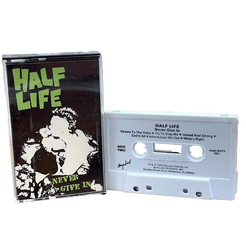 Half Life Never Give In Cassette Tape Skyclad 1989 PUNK